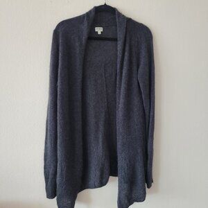 14th and Union 100% Cashmere Cardigan Sweater Gray Size L Nordstrom Saks Anthro